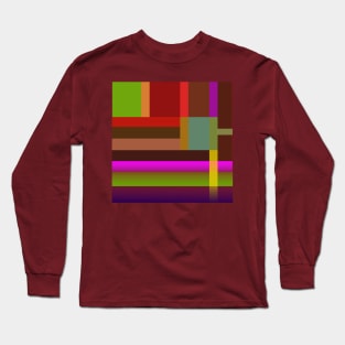 Cheerful and vibrant multicolored geometric bands Long Sleeve T-Shirt